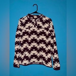 Western Aztec quarter snap fleece jacket pullover sweatshirt size XS duluth